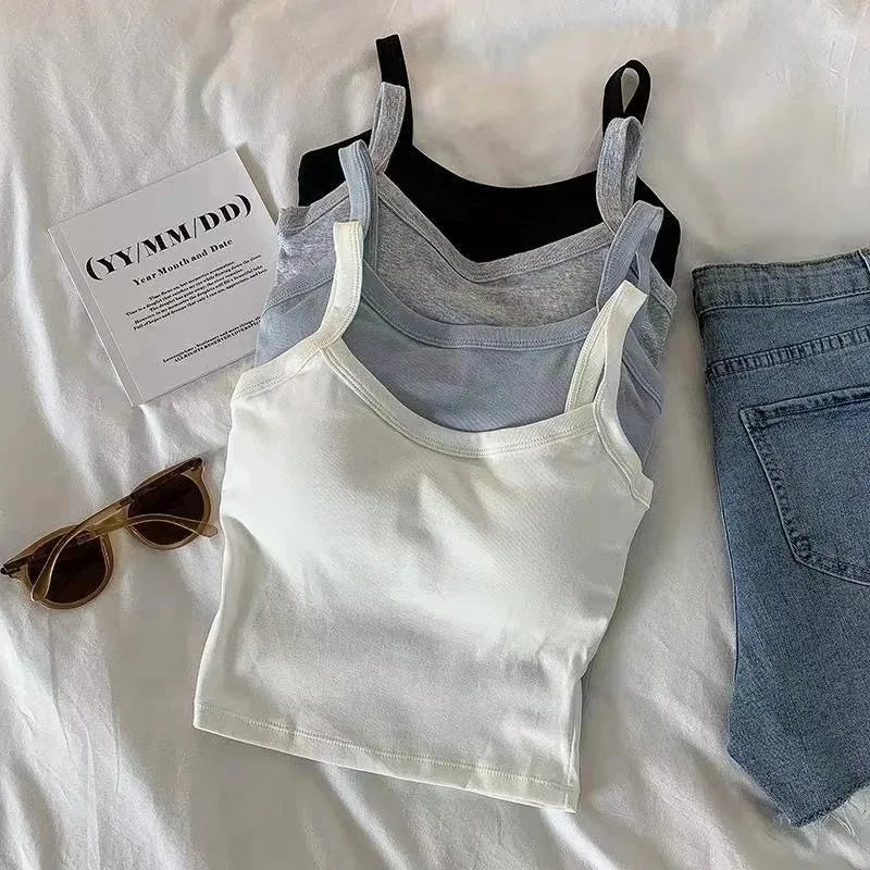 Crop Top Women Sexy Sleeveless Tops Fashion Female Underwear Lady's Camisole