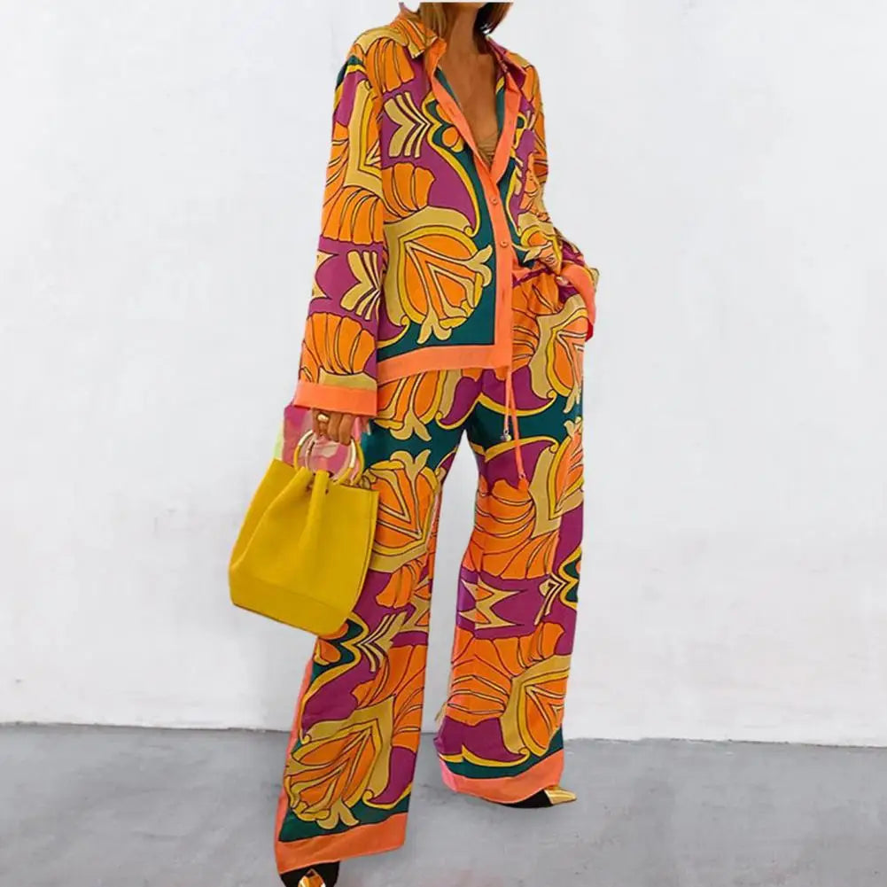 Vibrant Ethnic Shirt Pants Suit for Women