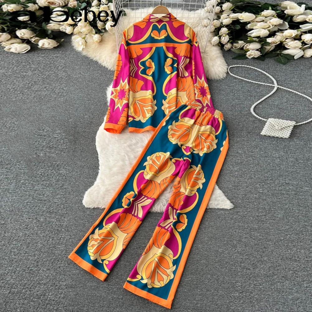 Vibrant Ethnic Shirt Pants Suit for Women