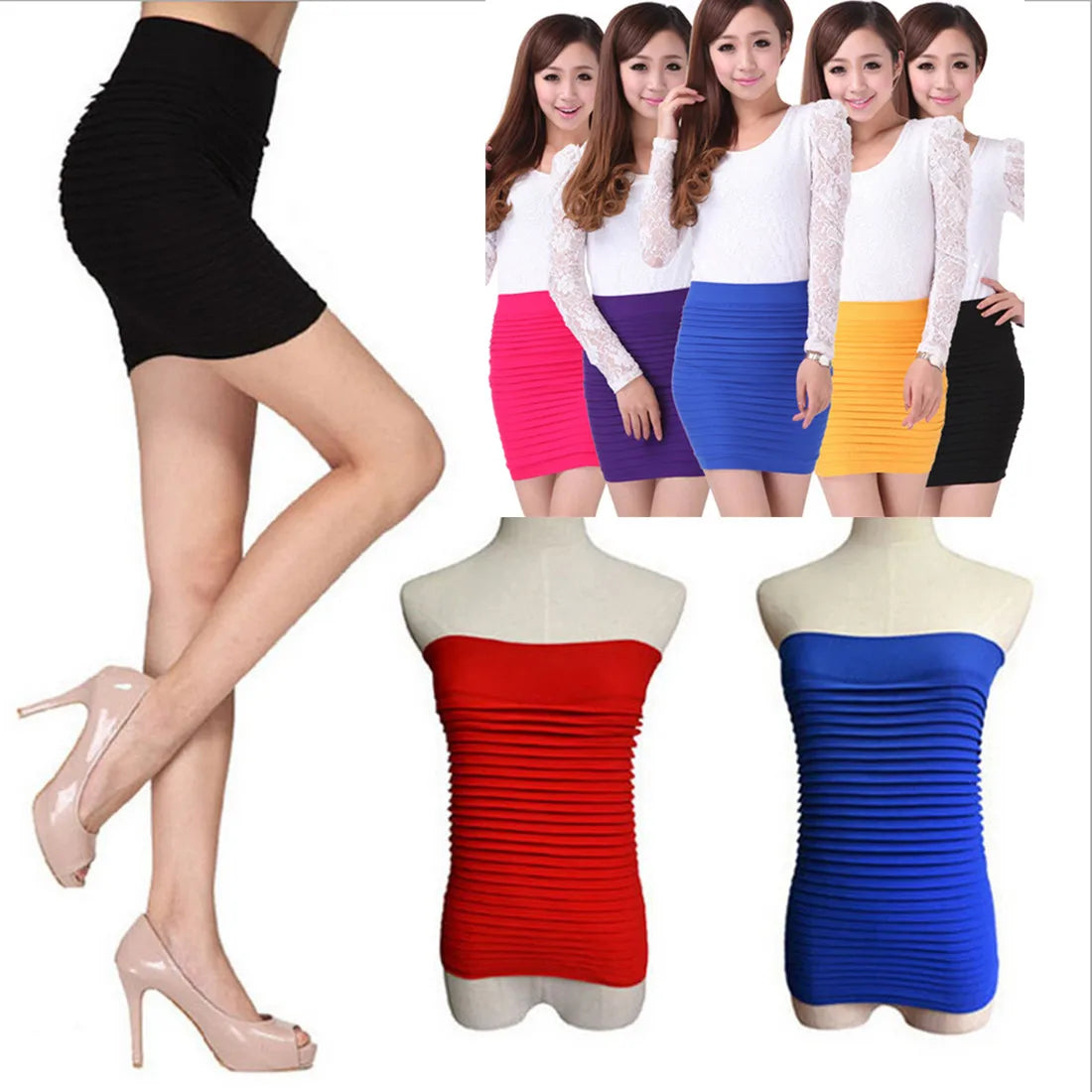 Summer Women High Waist Skirt