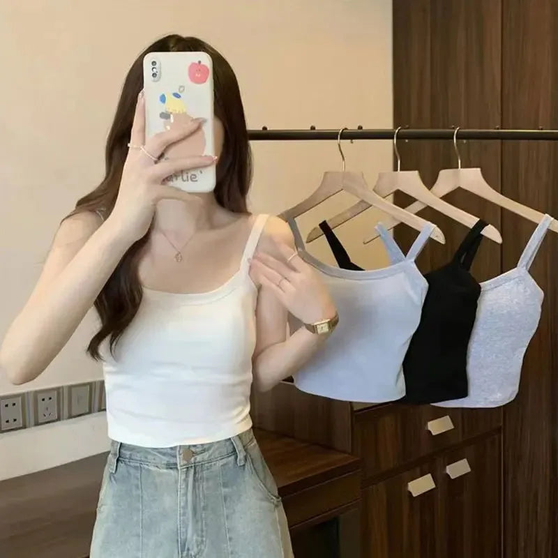 Crop Top Women Sexy Sleeveless Tops Fashion Female Underwear Lady's Camisole