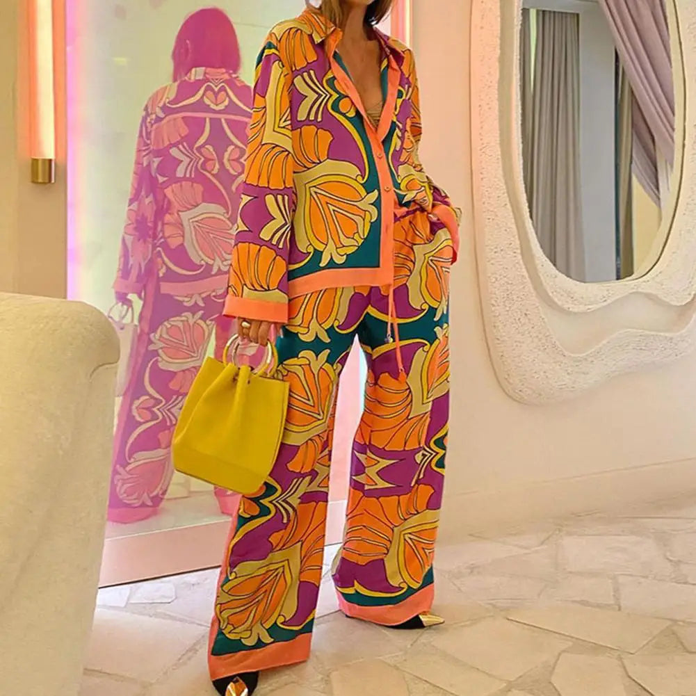 Vibrant Ethnic Shirt Pants Suit for Women