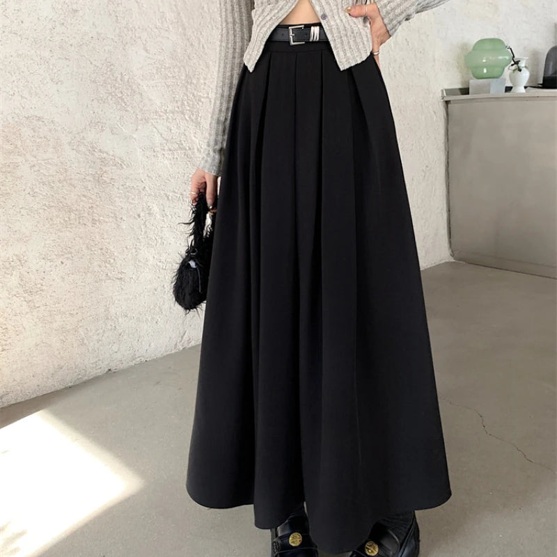 Versatile Mid-length Pleated Skirt for Women